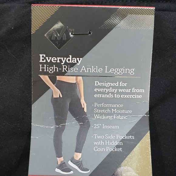 Member's Mark Women's Everyday Moto High Rise Ankle Legging Black - Picture 3 of 3
